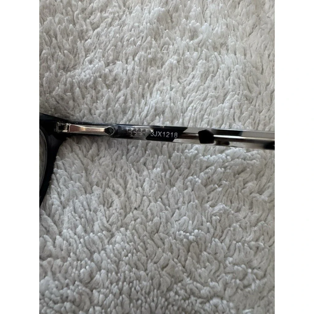 ⁠Tura Eyeglasses Frames 3JX1218 Black White Tortoise Square 49-18-135 With Case